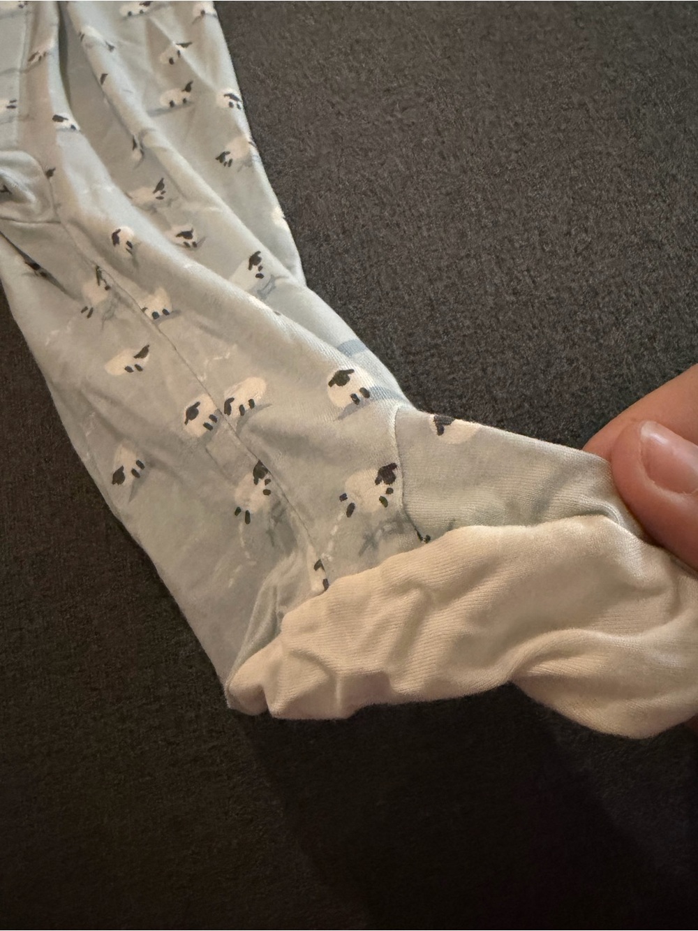 Magnetic Me Light Blue Sheep Print Footies - Picture 2 of 4